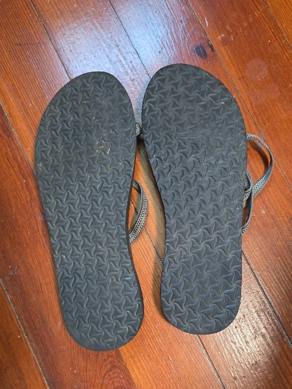 Teva Black Sandals with Gray Woven Straps